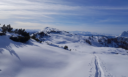 winterlicher Blick zum Frommerkogel