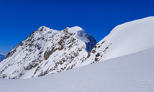 Blick zum Gipfel der Wildspitze