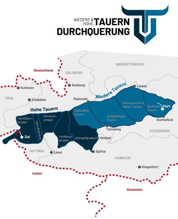 Grobe Route der Tauerndurchquerung